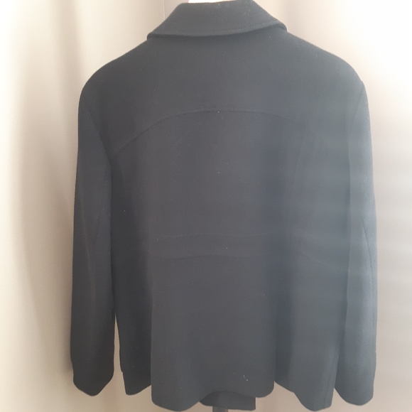 Nygard Black Pea coat wool cashmere blend. Size 16. Great details. - Picture 2 of 5